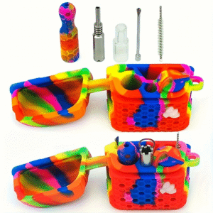 Multifunctional silicone pipe set - Titanium nail pipe - Combined pipe - Various usage methods - Pipe box pipe