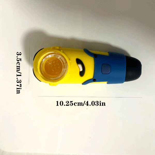 Silicone pipe - Cartoon Minions silicone pipe - Tobacco - Glass bowl