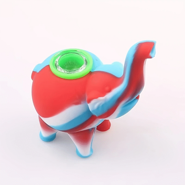 European and American eco-friendly silicone baby elephant pipe and silicone pipe for smoking