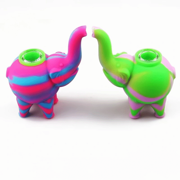 European and American eco-friendly silicone baby elephant pipe and silicone pipe for smoking